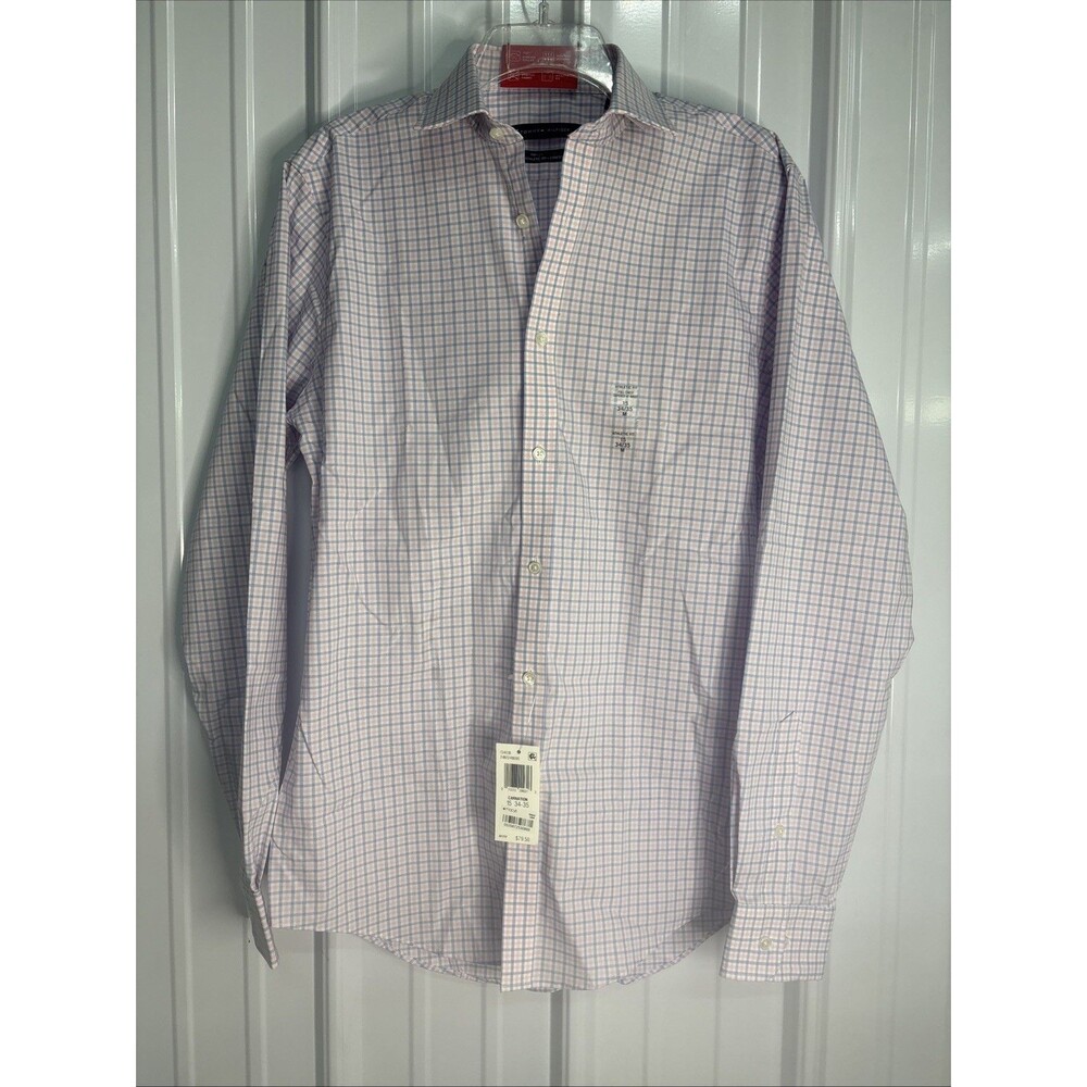 Tommy Hilfiger Mens Flex Collar Athletic Fit Dress Shirt Medium-see description